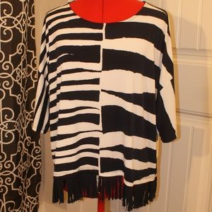 Chico's fringed blouse